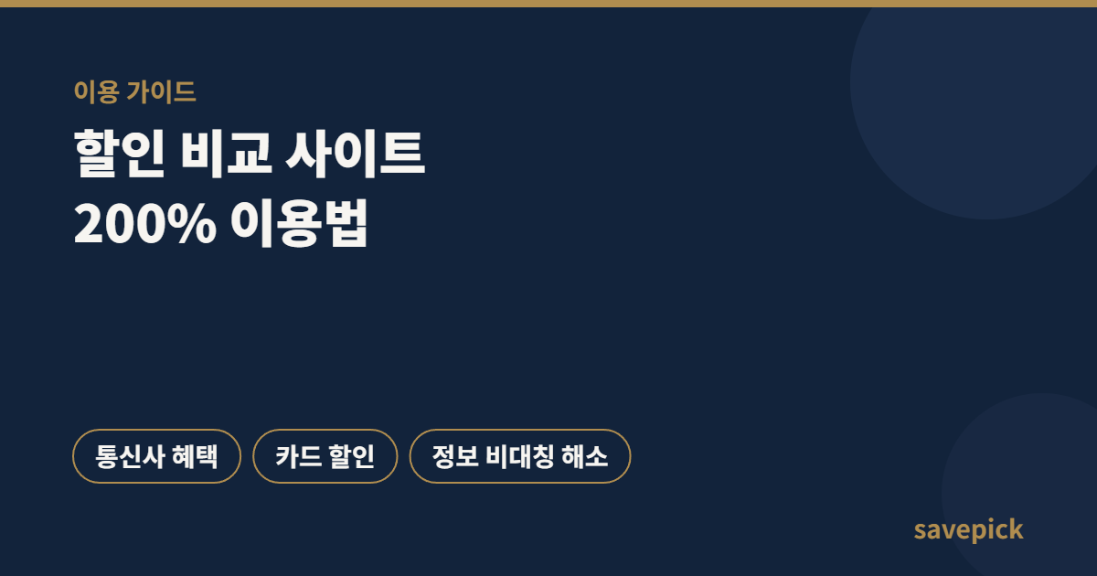 구독·여행·렌터카 할인 비교 사이트 이용법 — 이미 내는 돈에서 더 돌려받기